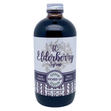 Load image into Gallery viewer, Our Kicked Up elderberry syrup is loaded with added vitamin c and is our top seller. It is a delicious way to support the immune system.