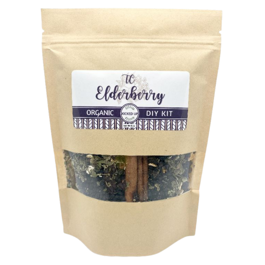 Make your own elderberry syrup in your home! All you need is a pan, water, strainer and sweetener of your choice. This kit is 100% organic and contains elderberries, echinacea, orange peel, aronia berries, star anise, cinnamon, ginger and cloves.